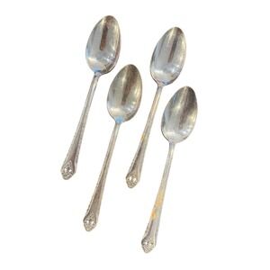 Vintage Holmes & Edwards Lovely Lady Silverplate Teaspoons Set of 4